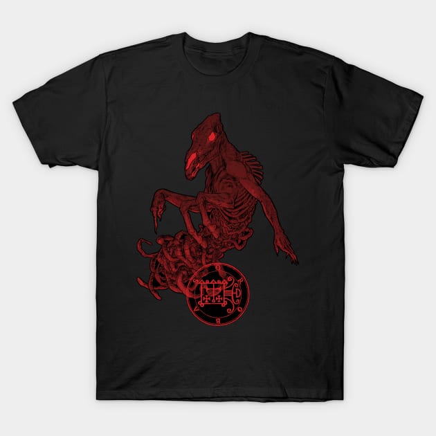 Dictionnaire Infernal: Orobas (Red Variant) T-Shirt by Cyborg One